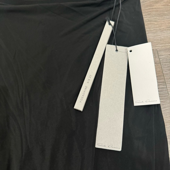 Rick Owens Buds Stretch Cupro Jersey Black Mini Skirt - Picture 11 of 15